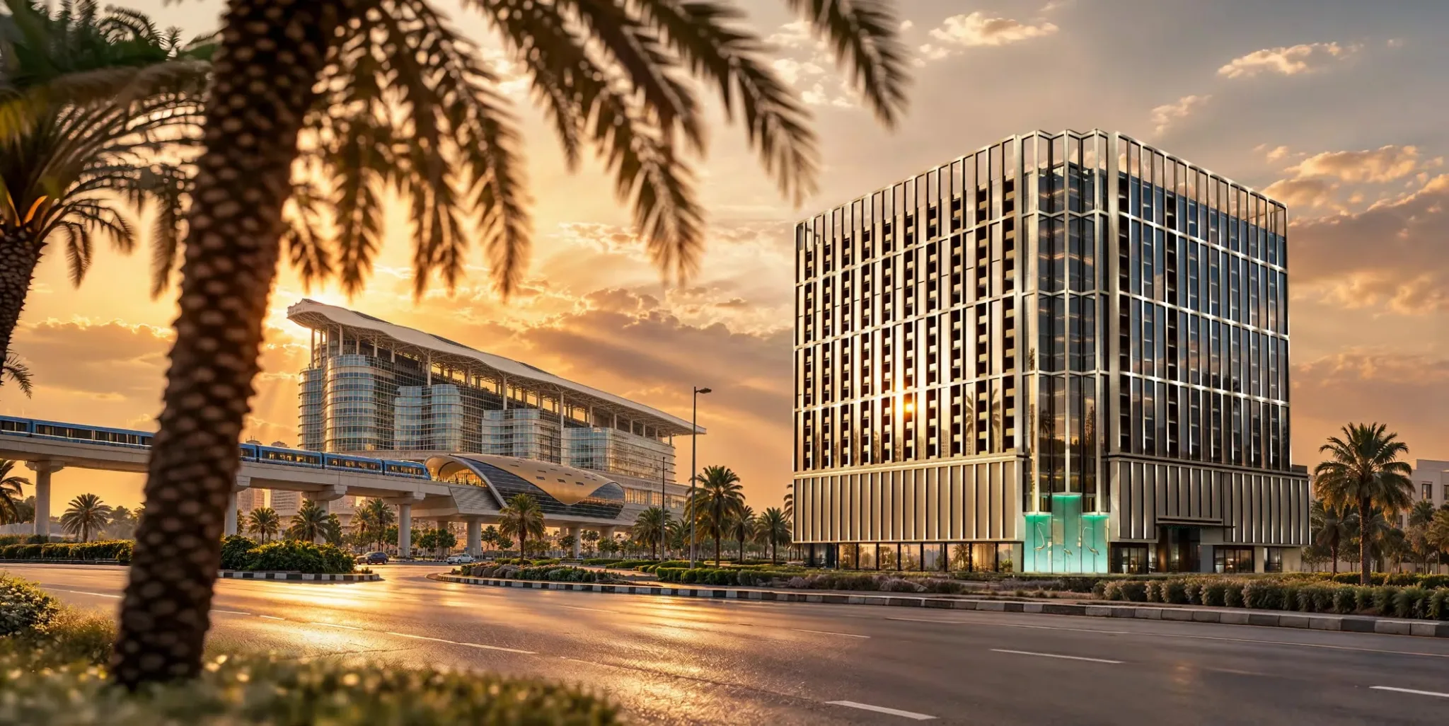 binghatti-starfall-featured-sunset Binghatti Starfall at sunset beside Dubai Metro in Al Jaddaf
