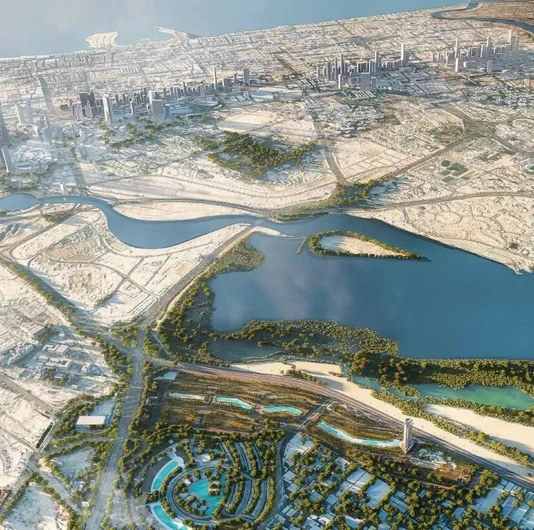 Binghatti Starfall location map in Al Jaddaf, Dubai