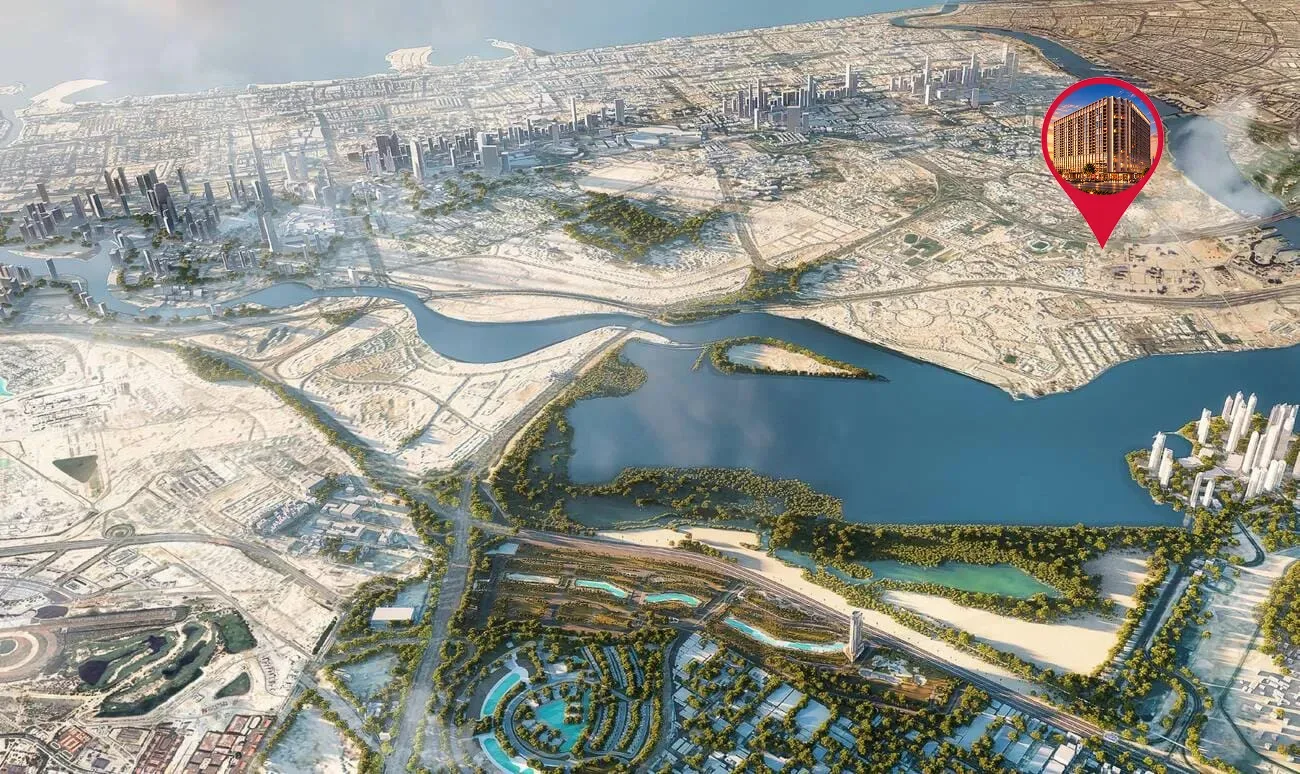 binghatti-starfall-location-map Binghatti Starfall location map in Al Jaddaf, Dubai