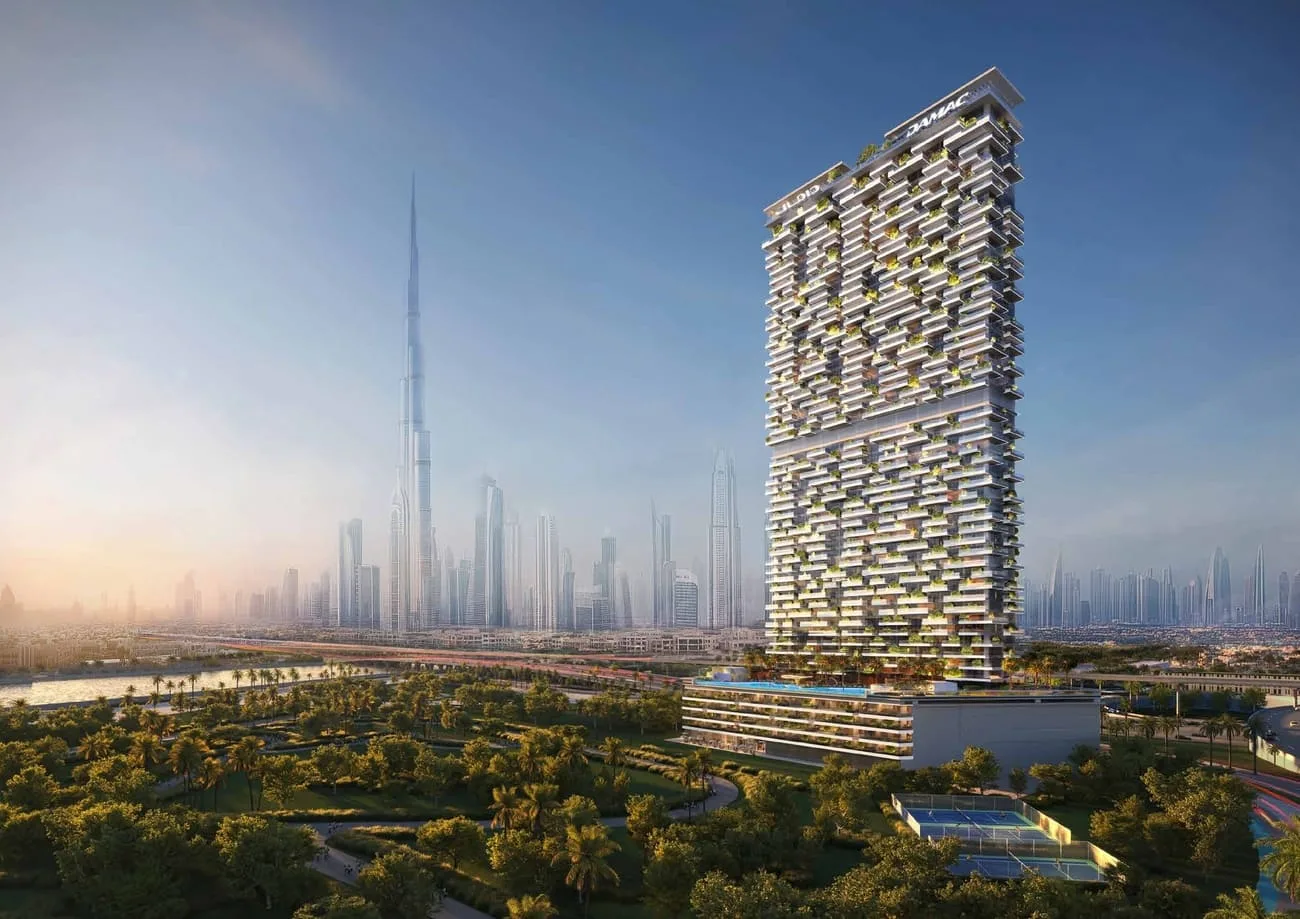 Damac Safa Gate exterior Damac Safa Gate tower exterior, Al Wasl