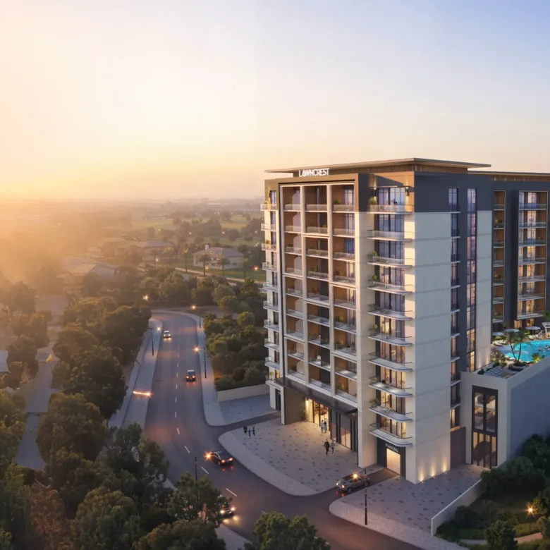 Lawncrest, Dubai Production City exterior